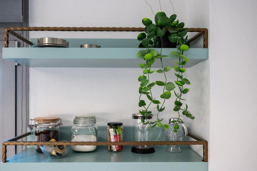 Coffee station with espresso machine in Villa Akalli kitchen