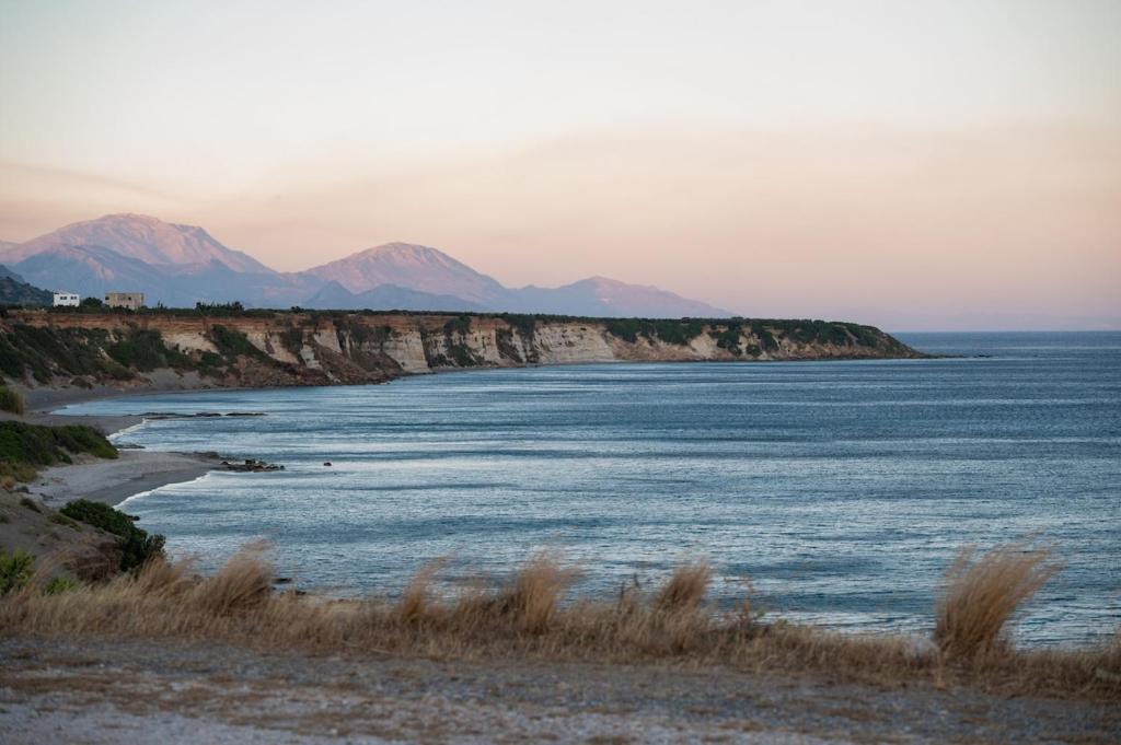 Panoramic view of Frangokastello coastline from Villa Akalli
